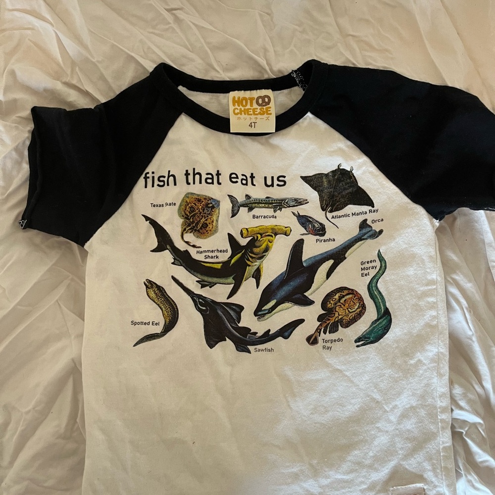 Hot Cheese Baby Tee - Black and White